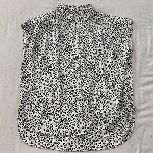 LOFT Leopard Print Sleeveless Blouse